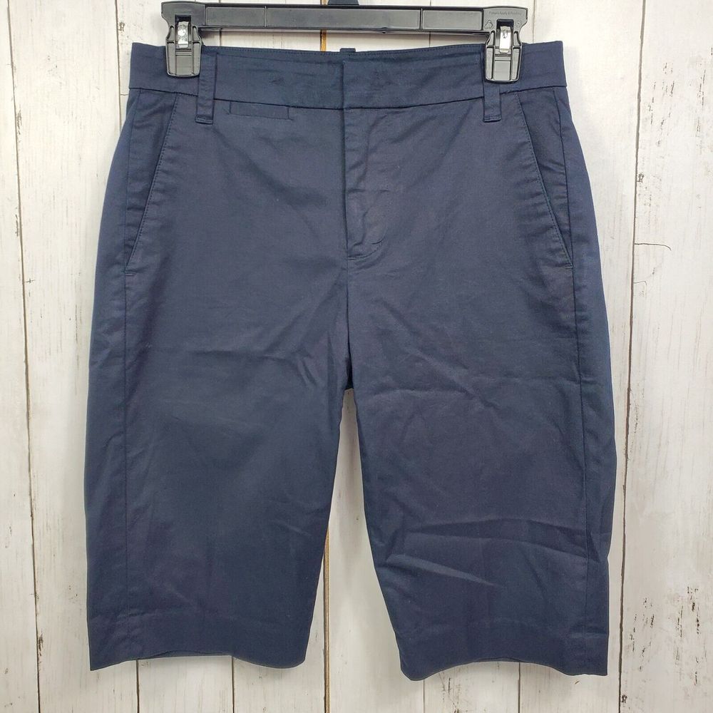 VINCE Coin Pocket Bermuda Shorts Women's Size 2 Navy Blue RN 106730